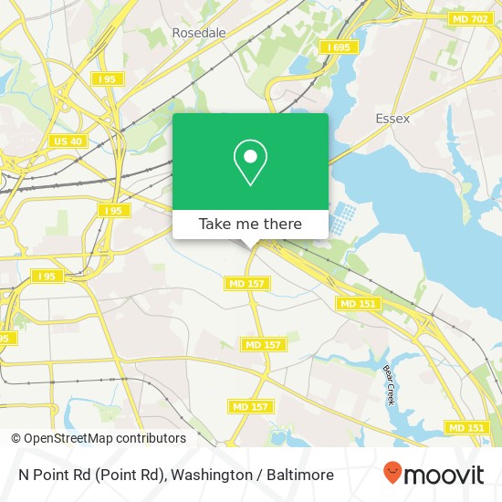 N Point Rd (Point Rd), Baltimore, MD 21224 map