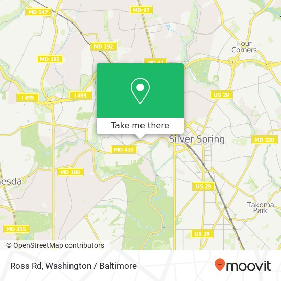 Mapa de Ross Rd, Silver Spring, MD 20910