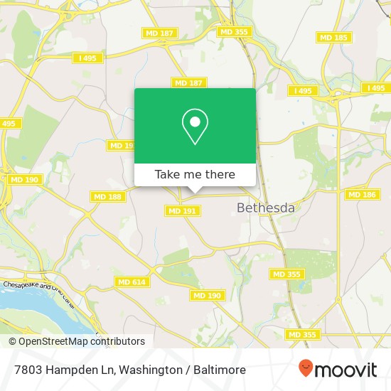 7803 Hampden Ln, Bethesda, MD 20814 map