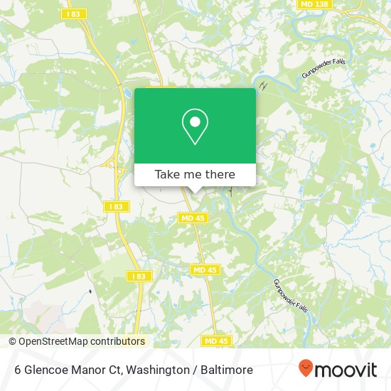Mapa de 6 Glencoe Manor Ct, Sparks Glencoe, MD 21152