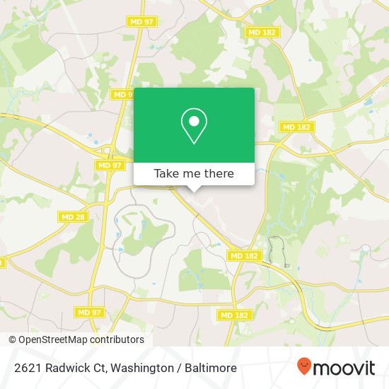 Mapa de 2621 Radwick Ct, Silver Spring, MD 20906