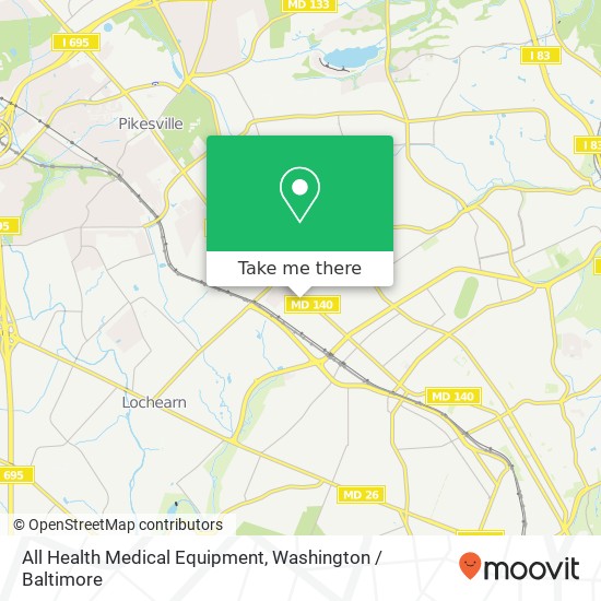 Mapa de All Health Medical Equipment, 4135 Amos Ave