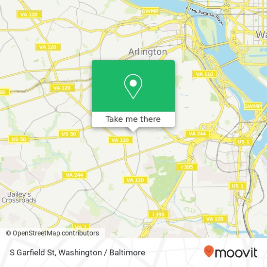 Mapa de S Garfield St, Arlington (ARLINGTON), VA 22204