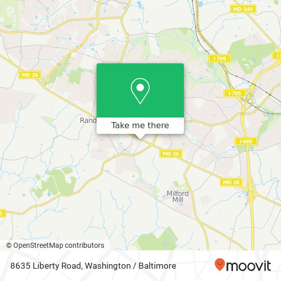 8635 Liberty Road, 8635 Liberty Rd, Randallstown, MD 21133, USA map