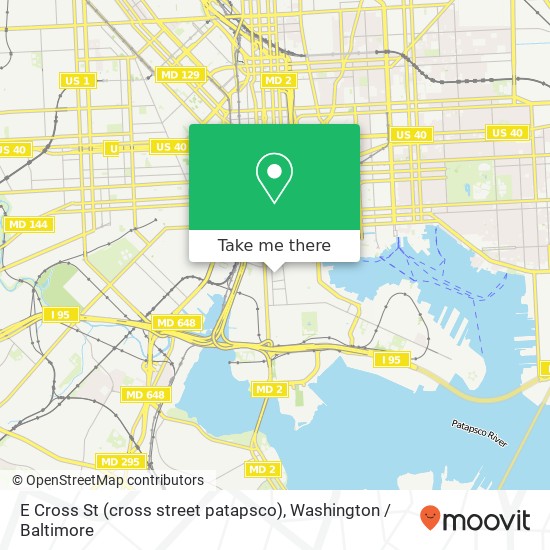 E Cross St (cross street patapsco), Baltimore, MD 21230 map