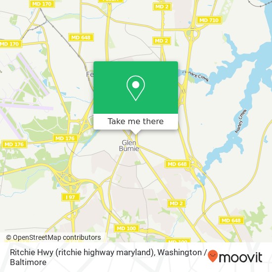 Mapa de Ritchie Hwy (ritchie highway maryland), Glen Burnie, MD 21061
