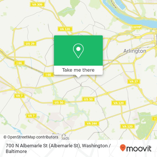 Mapa de 700 N Albemarle St (Albemarle St), Arlington, VA 22203
