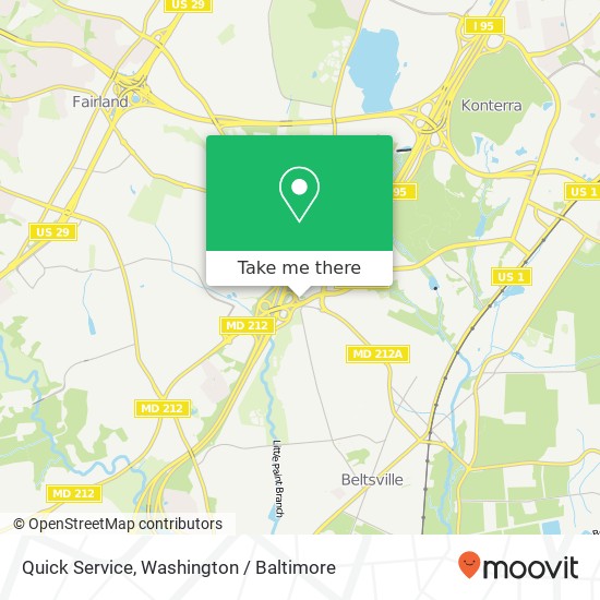 Mapa de Quick Service, 11600 Montgomery Rd