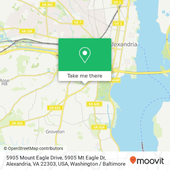 5905 Mount Eagle Drive, 5905 Mt Eagle Dr, Alexandria, VA 22303, USA map