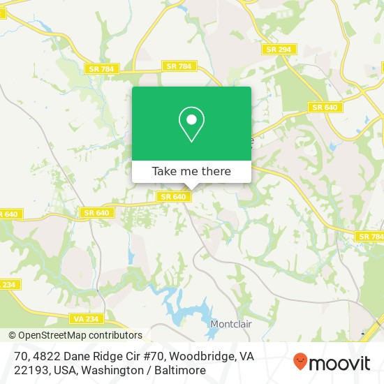 70, 4822 Dane Ridge Cir #70, Woodbridge, VA 22193, USA map