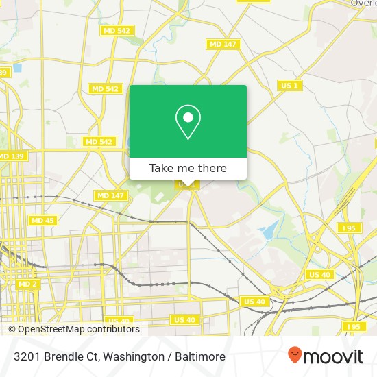 Mapa de 3201 Brendle Ct, Baltimore, MD 21213