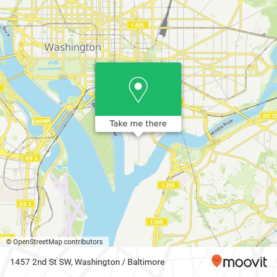 1457 2nd St SW, Washington, DC 20024 map