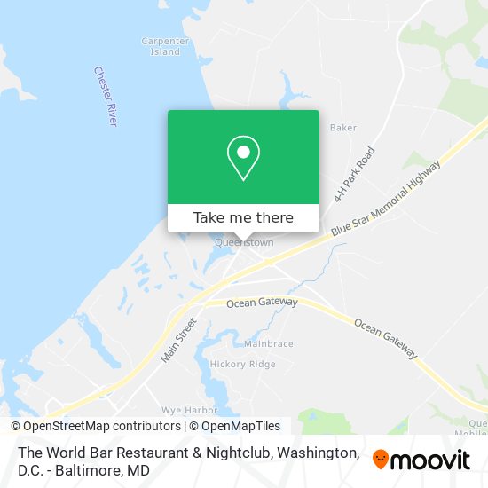 The World Bar Restaurant & Nightclub map