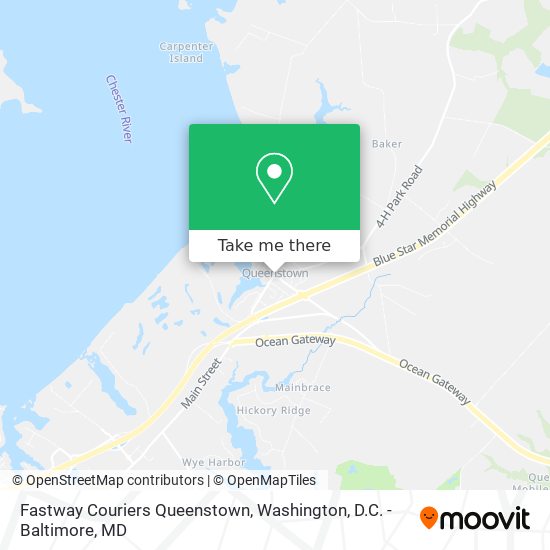 Fastway Couriers Queenstown map