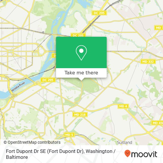 Mapa de Fort Dupont Dr SE (Fort Dupont Dr), Washington, DC 20019