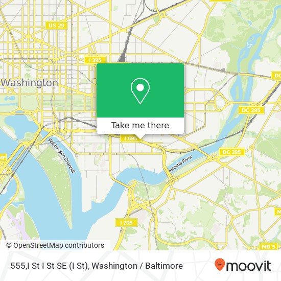 Mapa de 555,I St I St SE (I St), Washington, DC 20003