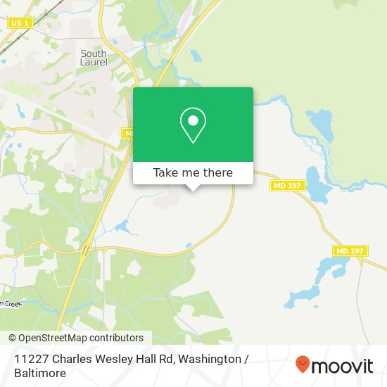 Mapa de 11227 Charles Wesley Hall Rd, Laurel, MD 20708