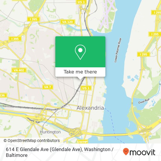 614 E Glendale Ave (Glendale Ave), Alexandria, VA 22301 map