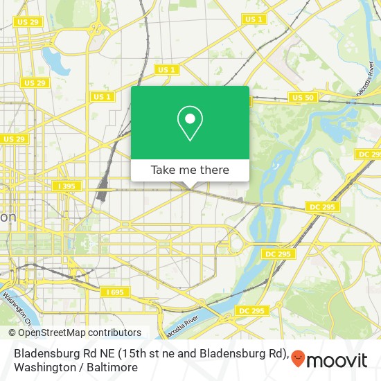 Bladensburg Rd NE (15th st ne and Bladensburg Rd), Washington, DC 20002 map