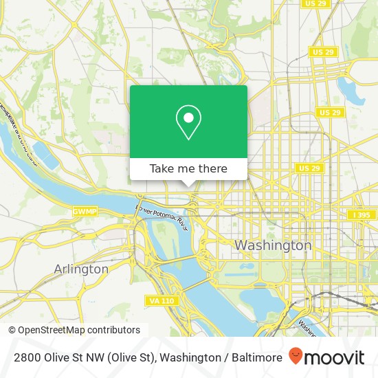 2800 Olive St NW (Olive St), Washington, DC 20007 map