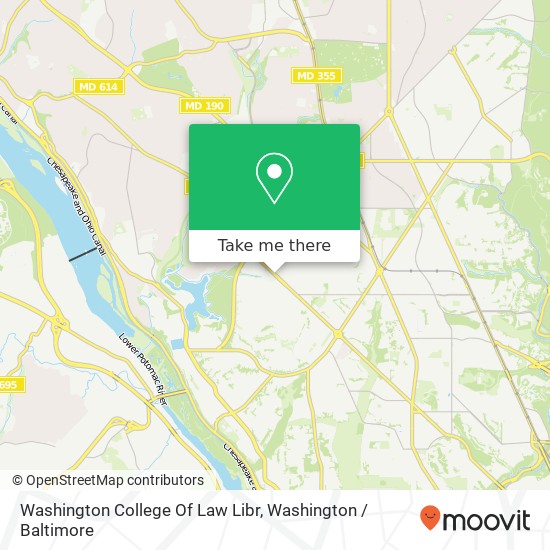 Mapa de Washington College Of Law Libr