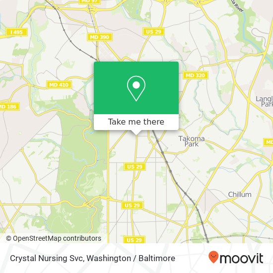 Crystal Nursing Svc map