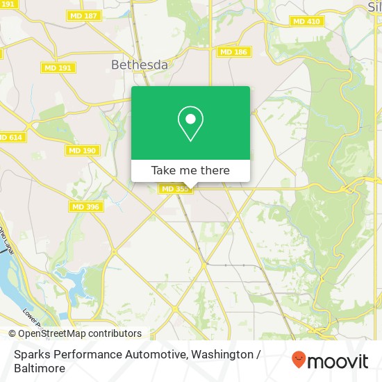 Mapa de Sparks Performance Automotive