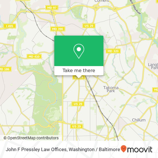 John F Pressley Law Offices map