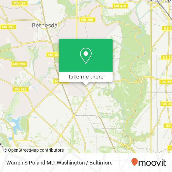 Warren S Poland MD map