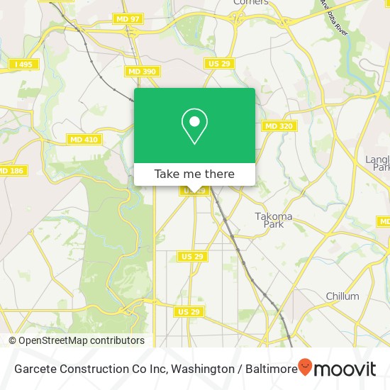 Garcete Construction Co Inc map