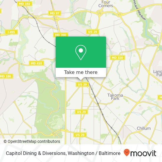 Capitol Dining & Diversions map