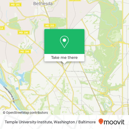 Temple University-Institute map