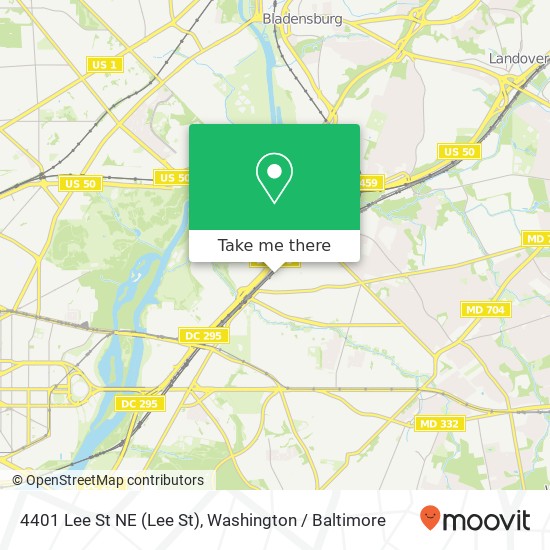 4401 Lee St NE (Lee St), Washington, DC 20019 map