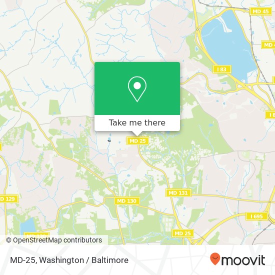Mapa de MD-25, Lutherville Timonium, MD 21093