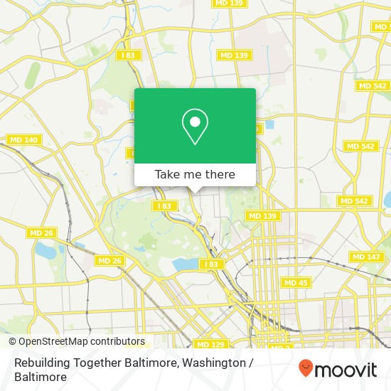 Rebuilding Together Baltimore map