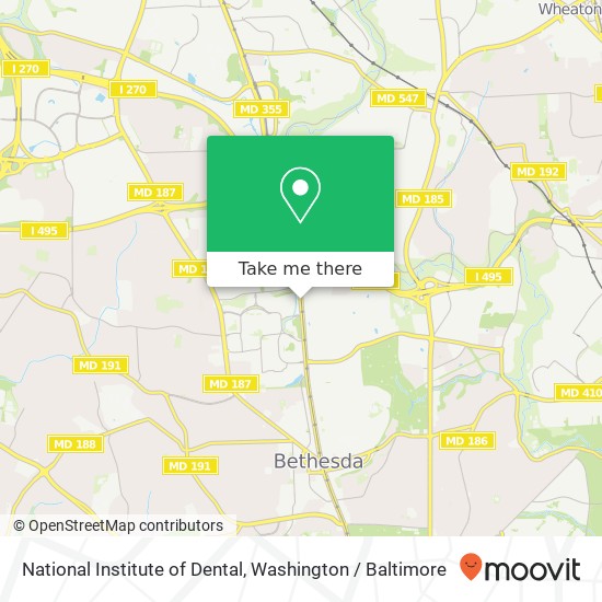 Mapa de National Institute of Dental