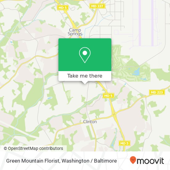 Green Mountain Florist map