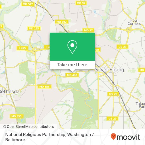 Mapa de National Religious Partnership