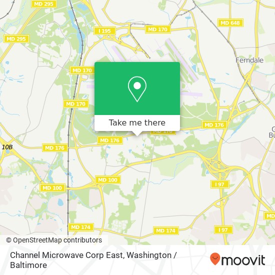Mapa de Channel Microwave Corp East