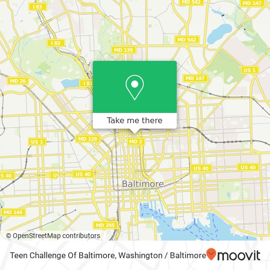 Mapa de Teen Challenge Of Baltimore