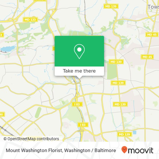 Mount Washington Florist map