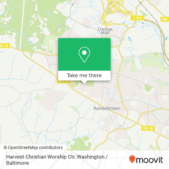 Harvest Christian Worship Ctr map