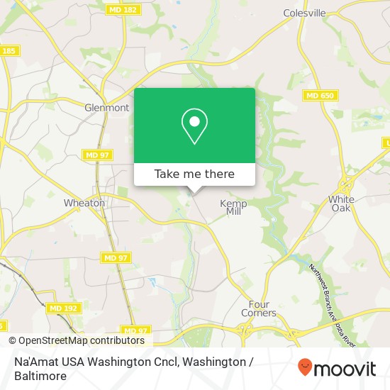 Mapa de Na'Amat USA Washington Cncl
