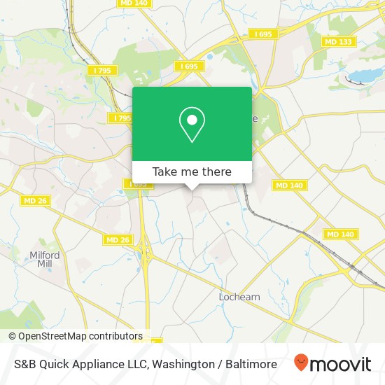 Mapa de S&B Quick Appliance LLC