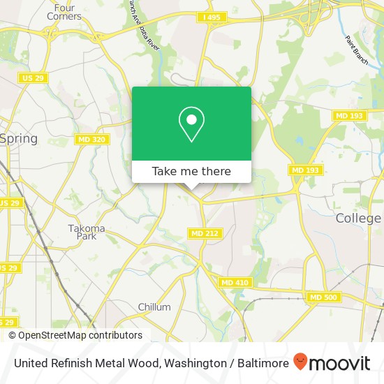 United Refinish Metal Wood map