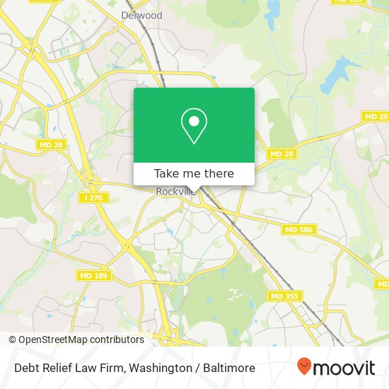 Debt Relief Law Firm map
