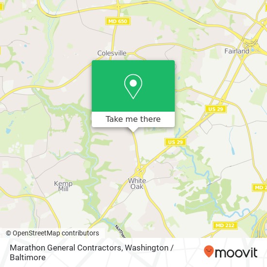 Marathon General Contractors map