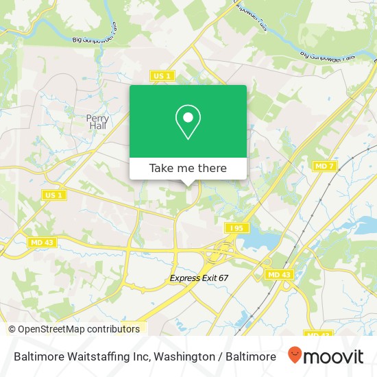 Mapa de Baltimore Waitstaffing Inc
