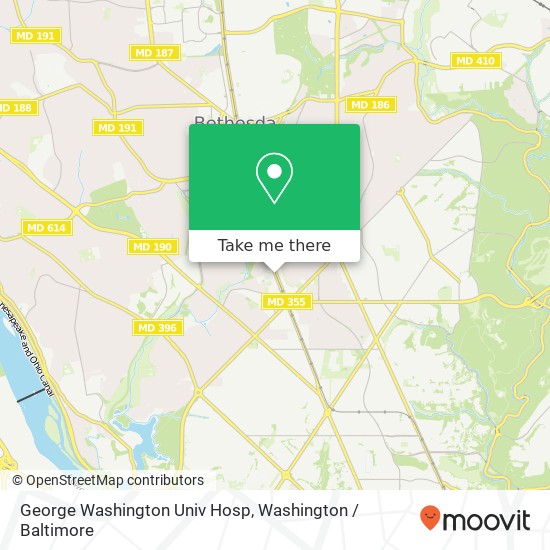George Washington Univ Hosp map