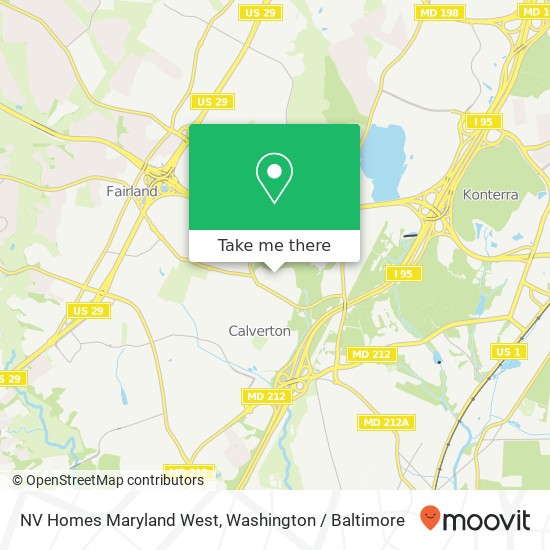 Mapa de NV Homes Maryland West